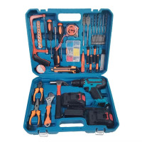 Акумуляторний дриль-шуруповерт з набором інструментів у валізі